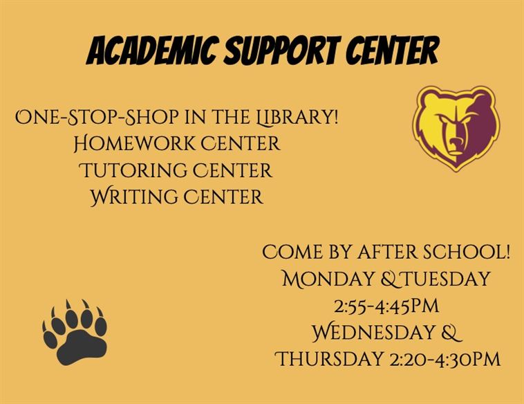 Academic Support Center Flyer